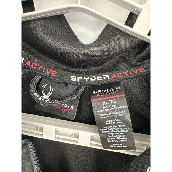 Spyder Men’s Size XL Black Active Pro WEB Full Zip Outdoor Softshell Jacket - Picture 3 of 6